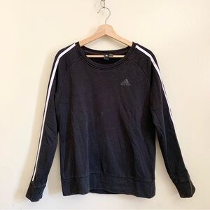Adidas Black Crewneck Long Sleeves Sweatshirt Medium